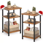 MAYEERTY Table Basse à 3 Niveaux avec Étagère de Rangement à Hauteur Réglable