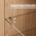 Armoires de rangement élégantes et généreuses à porte vitrée avec un grand espace de rangement, à la fois pratiques et esthétiques