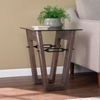 Table d'appoint Garrinston en bois recyclé - Marron - SEI