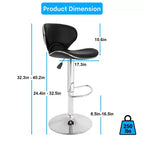 Lot de 2 tabourets de bar BestMassage avec dossier et repose-pieds, tabourets de cuisine modernes pour îlot central