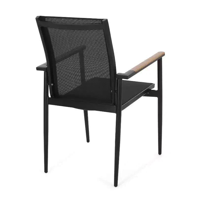 Chaises de salle à manger modernes d'extérieur en maille et aluminium Dorothy de Christopher Knight Home