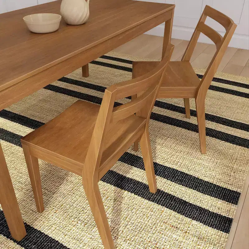Now Furniture Chaises de salle à manger (lot de 2), chaises de cuisine modernes en bois massif