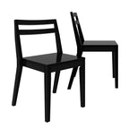 Now Furniture Chaises de salle à manger (lot de 2), chaises de cuisine modernes en bois massif