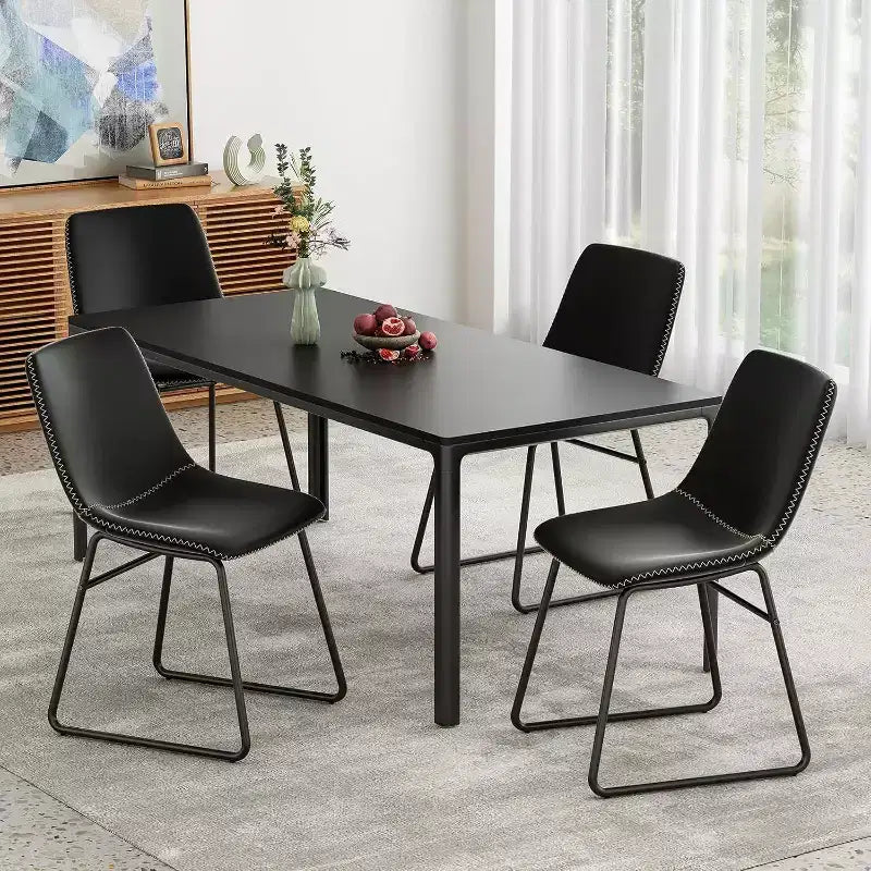 Pexfix Lot de 4 chaises de salle à manger en similicuir imperméable
