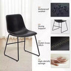 Pexfix Lot de 4 chaises de salle à manger en similicuir imperméable