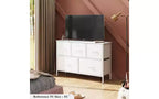Commode de chambre DEXYLLO avec 5 tiroirs, unité de rangement haute, commode en tissu