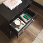 Table de chevet de style ferme moderne avec étagère ouverte pour la chambre à coucher