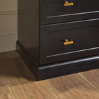 Table de chevet de style ferme moderne avec étagère ouverte pour la chambre à coucher