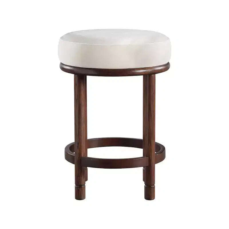 Meridian Furniture, Tabouret de comptoir Monette en velours crème
