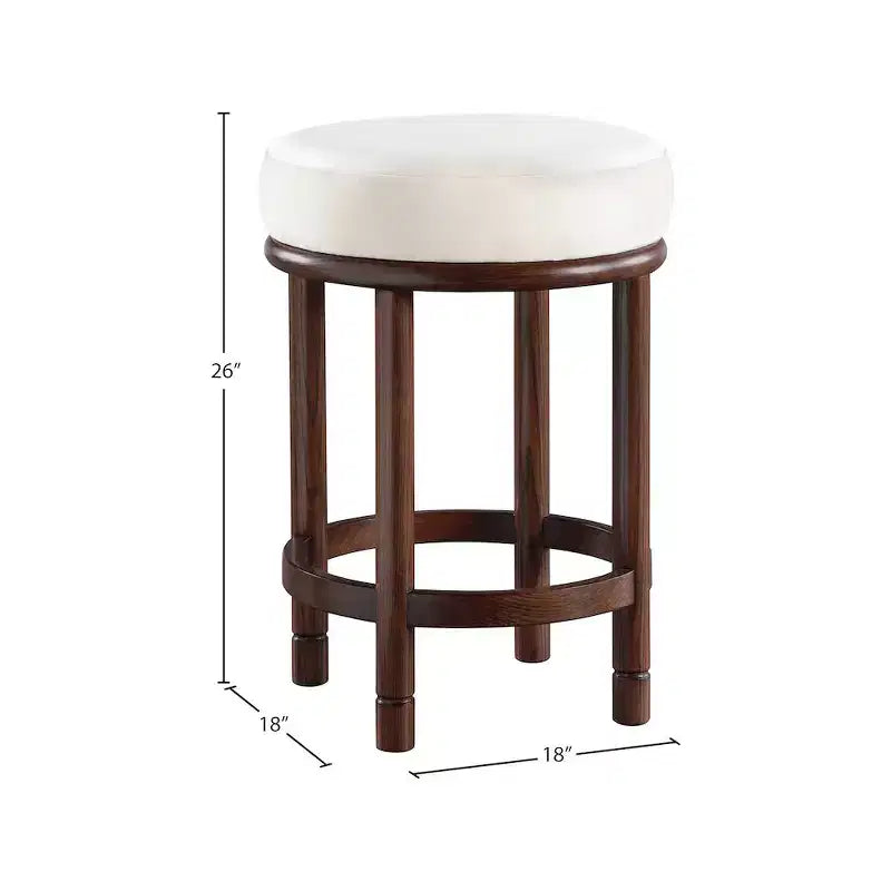 Meridian Furniture, Tabouret de comptoir Monette en velours crème