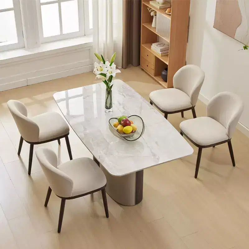 Lot de 2 chaises de salle à manger modernes, chaises rembourrées avec pieds en bois, dossier ergonomique, capacité de 120 kg pour cuisine, salle à manger, restaurant