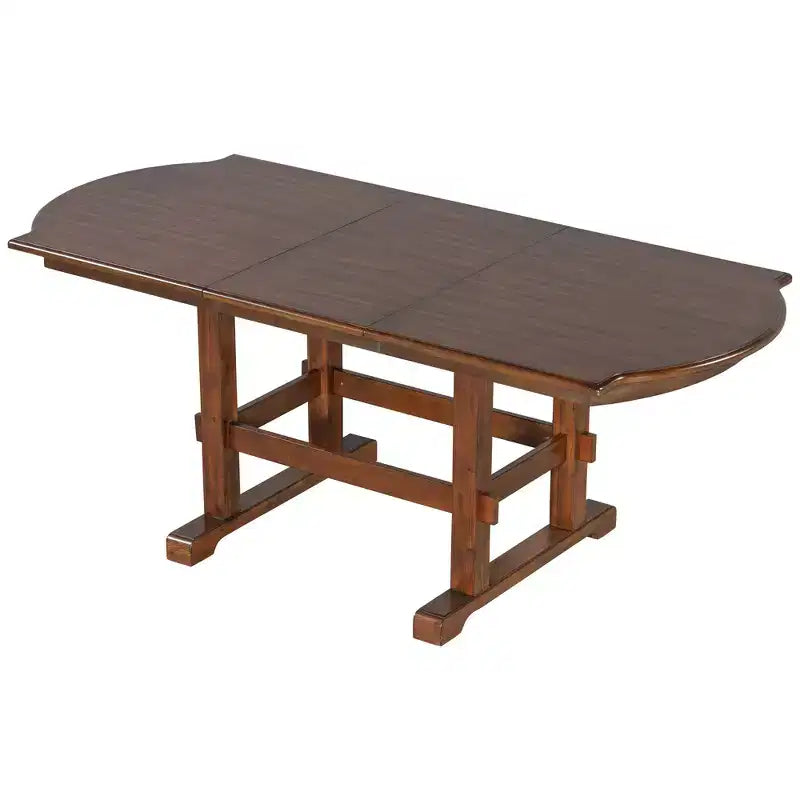 ModernLuxe Ensemble de salle à manger extensible 6 pièces pour 6 personnes, ensemble de salle à manger traditionnel avec table de cuisine, 4 chaises de salle à manger rembourrées et banc, Espresso+Beige