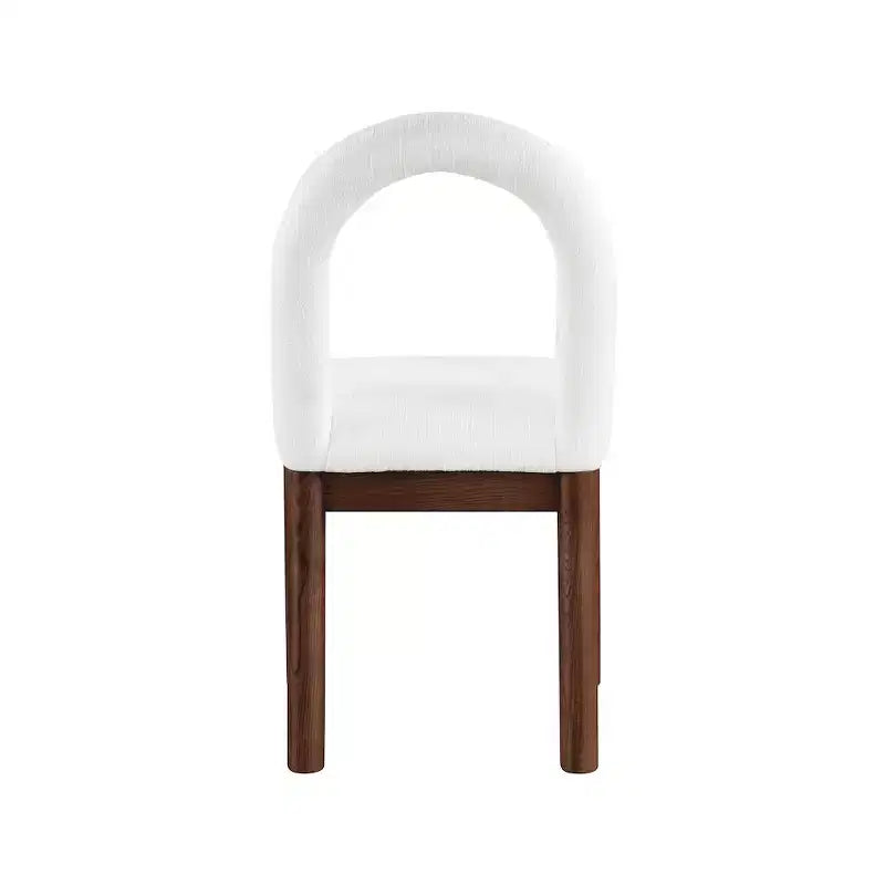 Meridian Furniture, Chaise de salle à manger en tissu texturé lin Conrad