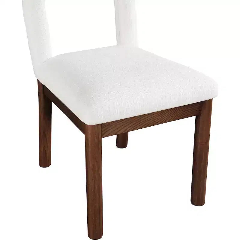 Meridian Furniture, Chaise de salle à manger en tissu texturé lin Conrad