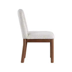 Meridian Furniture, Chaise de salle à manger en tissu texturé lin Conrad