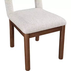 Meridian Furniture, Chaise de salle à manger en tissu texturé lin Conrad