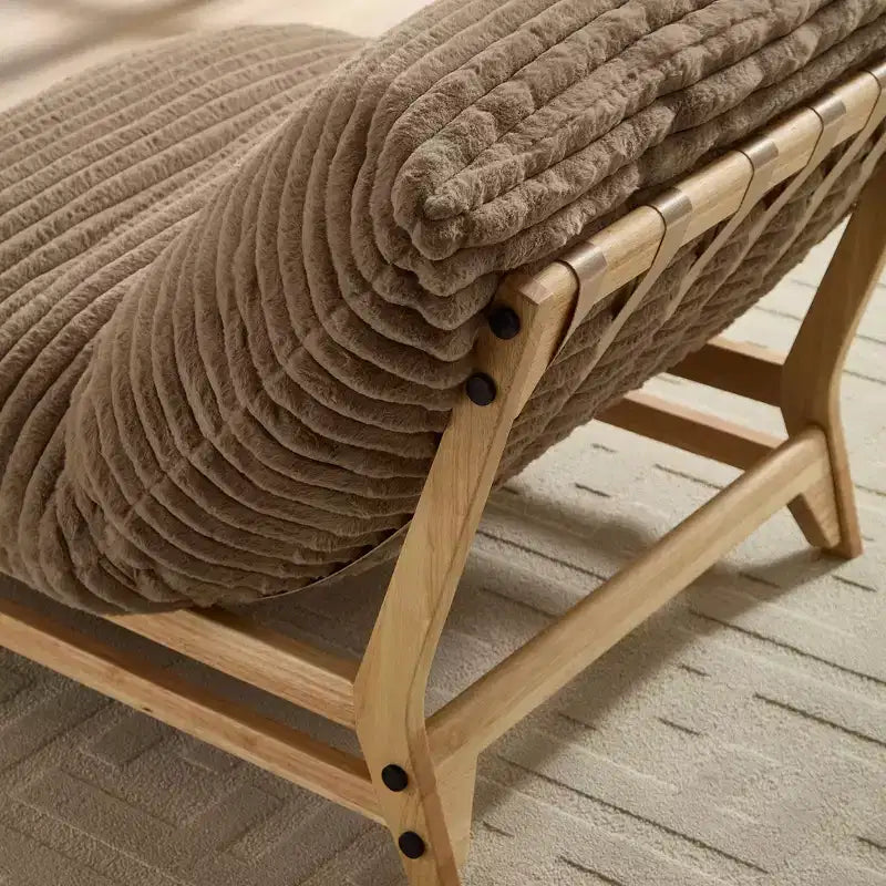 GDFStudio Robert Fauteuil d'appoint moderne 43,3 en bois et velours côtelé
