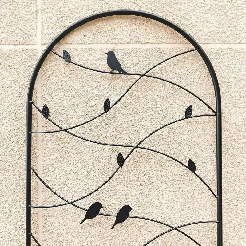 MAYEERTY Lot de 2 treillis de jardin en métal 180 x 50 cm, antirouille, support pour plantes grimpantes, noir, pour extérieur