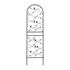 MAYEERTY Lot de 2 treillis de jardin en métal 180 x 50 cm, antirouille, support pour plantes grimpantes, noir, pour extérieur
