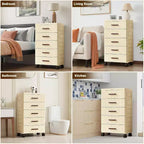 Acekool Meuble à Tiroirs en Plastique avec Roues, Boîte de Rangement à Roulettes, Organiseur Multi-Niveaux pour Chambre, Bureau, Maison4 Niveaux