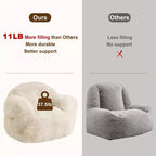 Pouf géant GustoWave pour chambre et salon, beige