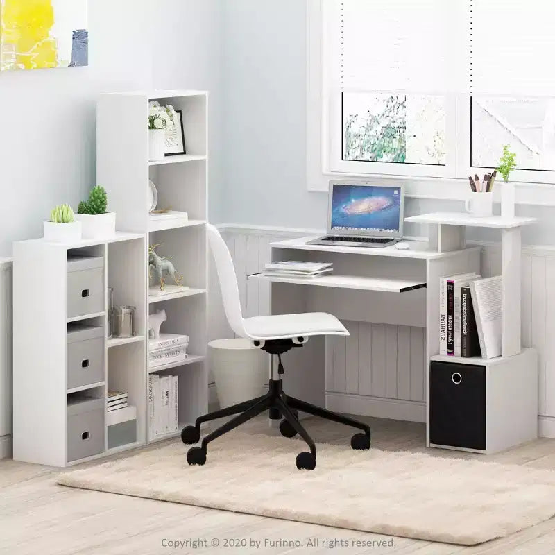 Furinno Étagère de rangement réversible 5 cubes pour livres, ouverte, horizontale ou verticale
