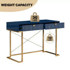 CLIHOME Table console/Bureau de 42 po moderne/contemporain avec 2 tiroirs