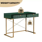 CLIHOME Table console/Bureau de 42 po moderne/contemporain avec 2 tiroirs