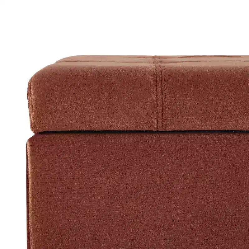 TUYOHW 50 Banc Ottoman en Boucle Texturée, Design Rectangulaire avec Couvercle Charnière pour Sièges Rangement Caché pour Salon