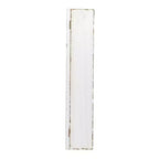 Storied Home Armoire murale en bois blanc antique avec 3 étagères