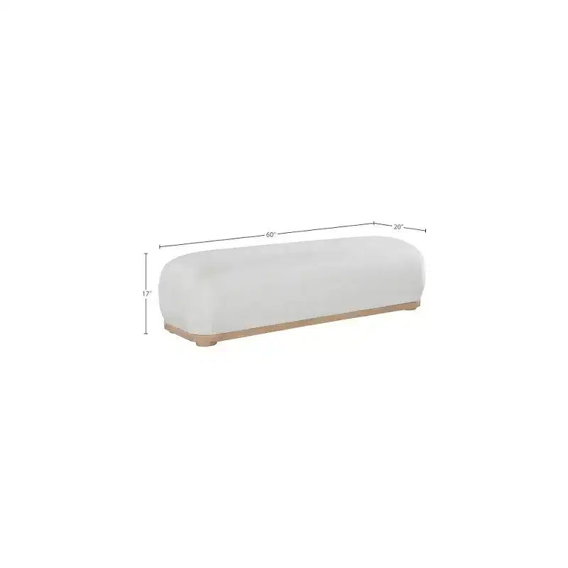 Meridian Furniture, Banc Calum en tissu chenille