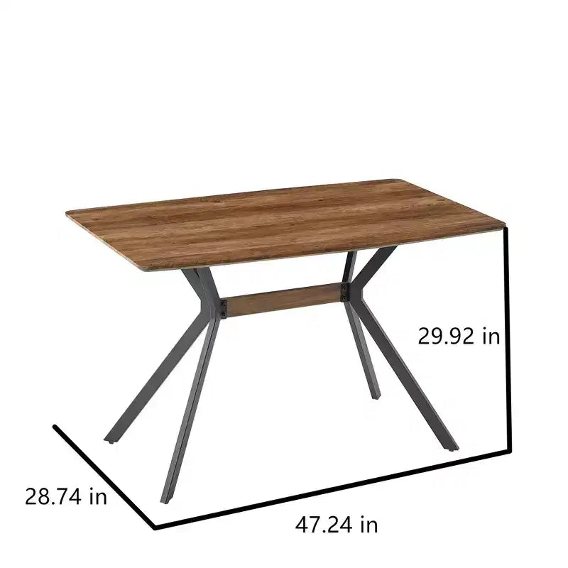 Table de salle à manger en bois moderne et minimaliste Okak pour cuisine et salle à manger