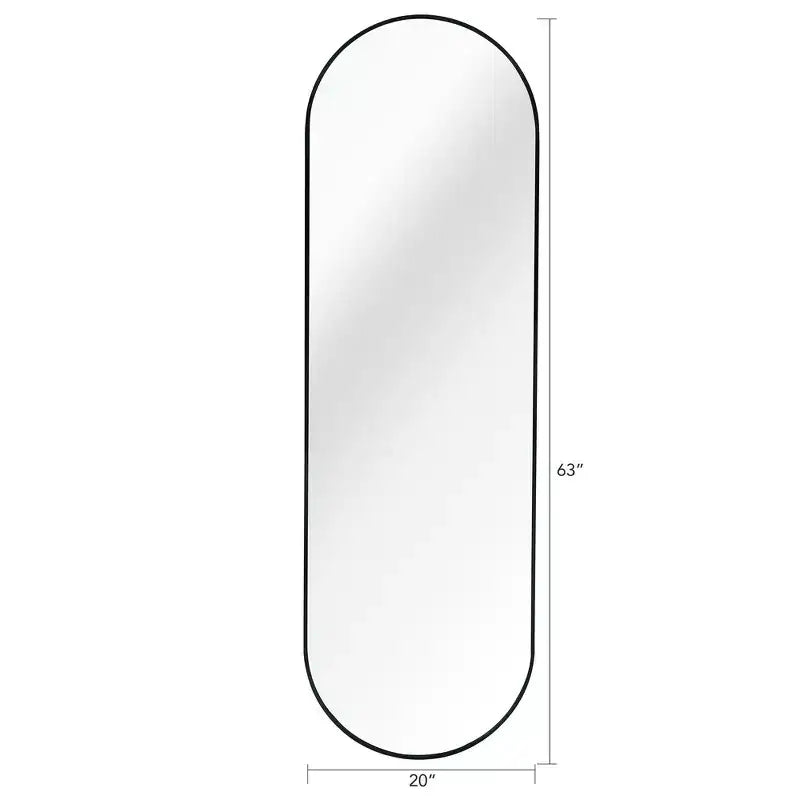 Miroir de sol Whisen 63x20 pouces en forme de pilule, design incassable