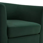 Fauteuil en velours avec pouf, fauteuil barillet moderne pour salon, chambre à coucher