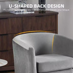 Fauteuil en velours avec pouf, fauteuil barillet moderne pour salon, chambre à coucher