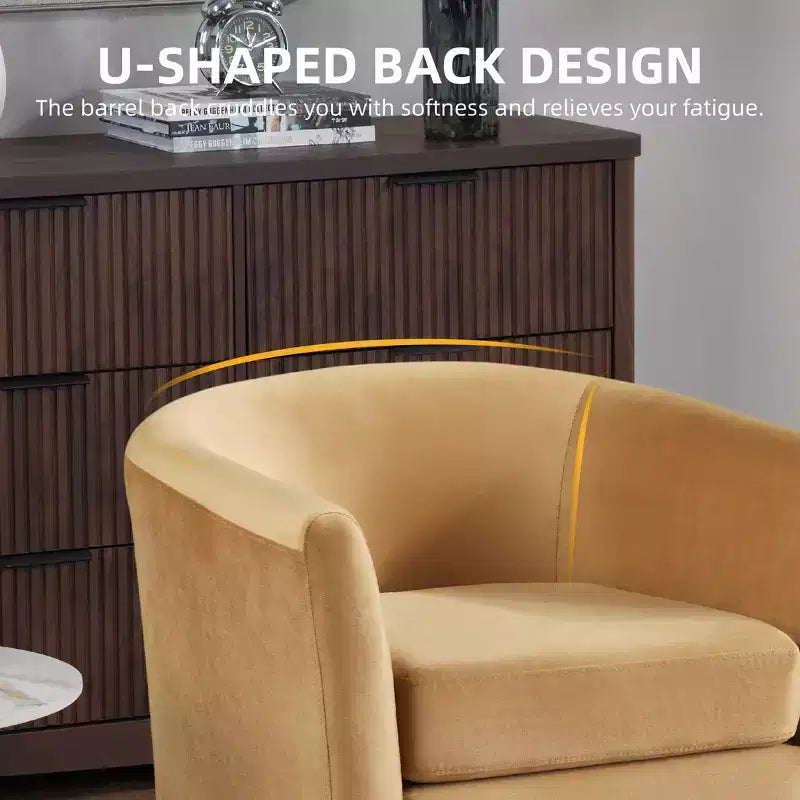 Fauteuil en velours avec pouf, fauteuil barillet moderne pour salon, chambre à coucher