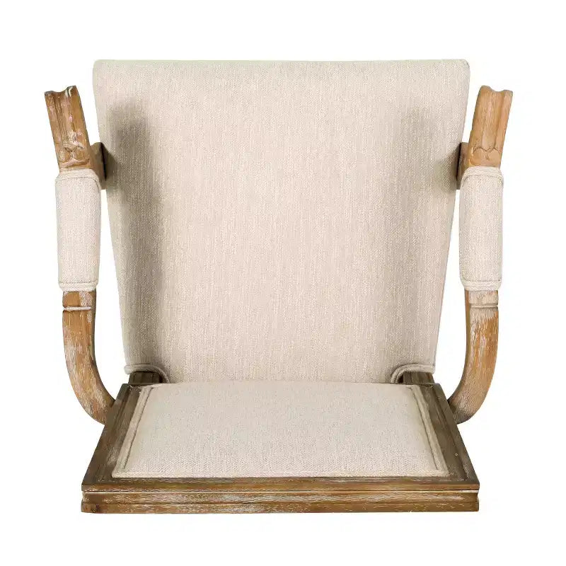 Chaises de salle à manger en bois rembourrées en tissu GDFStudio Ashlyn French Country (lot de 2)