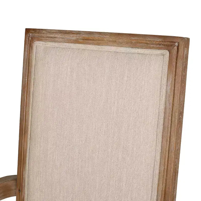 Chaises de salle à manger en bois rembourrées en tissu GDFStudio Ashlyn French Country (lot de 2)