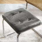Lot de 2 chaises de salle à manger Art Leon en similicuir et cannage en rotin