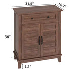 Bahut de buffet moderne avec étagère réglable à 3 niveaux et 7 hauteurs, meuble de rangement de cuisine avec un grand tiroir pour la salle à manger, l'entrée