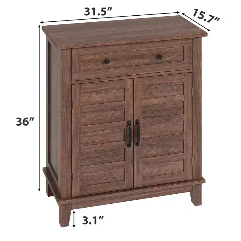 Bahut de buffet moderne avec étagère réglable à 3 niveaux et 7 hauteurs, meuble de rangement de cuisine avec un grand tiroir pour la salle à manger, l'entrée