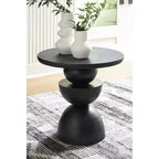 Signature Design by Ashley Table d'appoint Kurtson - Finition métal bronze, design industriel moderne