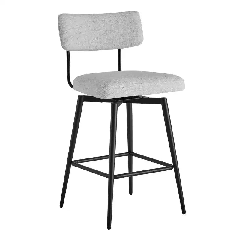Chaises de bar pivotantes hauteur comptoir Spruce&Spring avec cadre en métal – Lot de 2