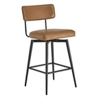 Chaises de bar pivotantes hauteur comptoir Spruce&Spring avec cadre en métal – Lot de 2