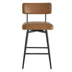 Chaises de bar pivotantes hauteur comptoir Spruce&Spring avec cadre en métal – Lot de 2