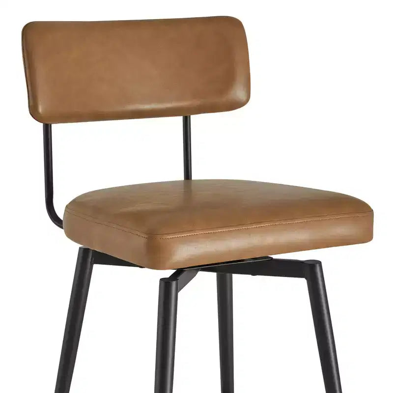Chaises de bar pivotantes hauteur comptoir Spruce&Spring avec cadre en métal – Lot de 2