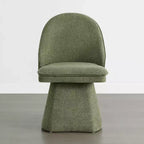 Chaise de salle à manger pivotante Spruce&Spring avec dossier haut incurvé et base conique