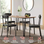 Table à manger pour 4,Petit ensemble table et chaises pour 4,Ensemble de salle à manger carré pour 4,Ensemble de 5 pièces pour cuisine et salle à manger pour petit espace, appartement, bureau à domicile