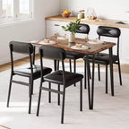 Dining Table for 4,Small Table & Chairs Set of 4,Square Dinette Set for 4,5 Piece Kitchen & Dining Room Sets for Small Space,Apartment,Home Office