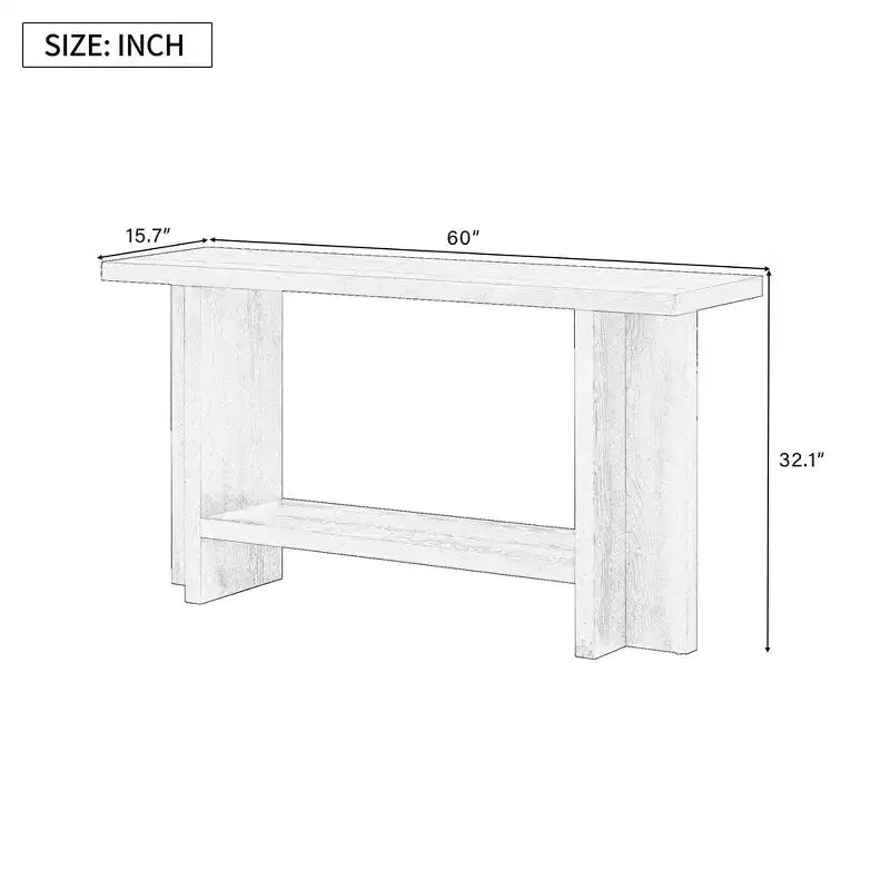 Console Whisen d'inspiration vintage avec placage en bois de frêne et piétement en T